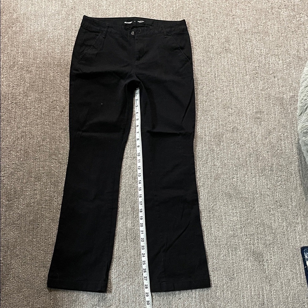 Old Navy Black Stretch Boot-Cut Trousers